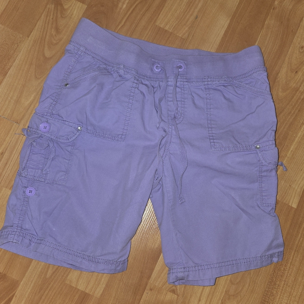 3/$10 Justice Girls Sz 12 1/2 Pull On Walking Shorts Light Purple